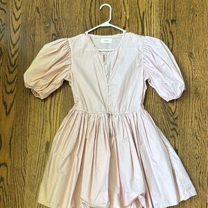 XiRENA Light Pink Puff Sleeve Women’s  Dress